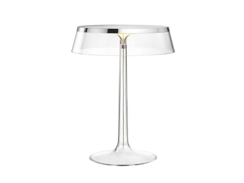 FLOS – Bon Jour T Tischleuchte Chrom/Transparent