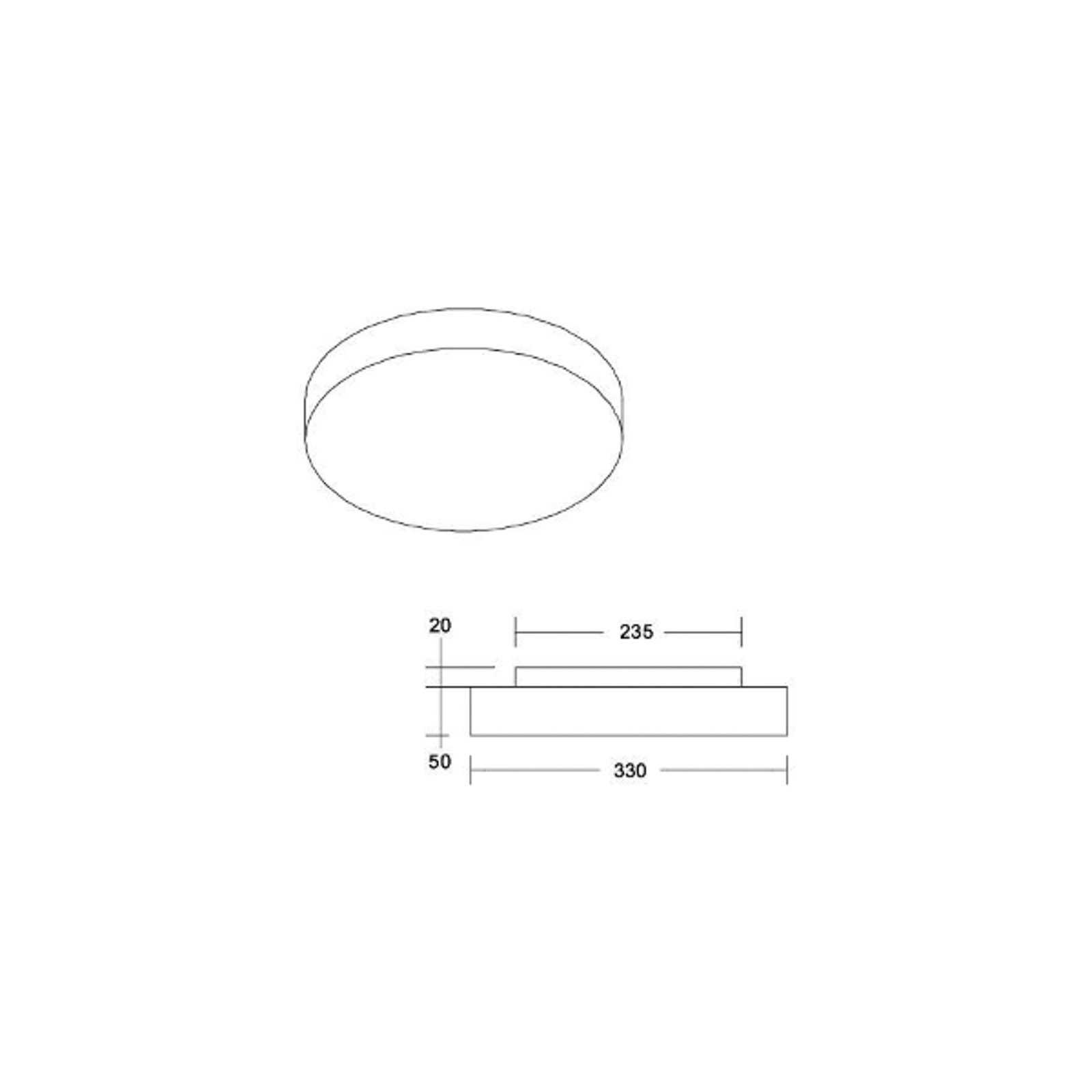 BRUMBERG Celtis Mini таванно осветление, E27, ситен цвят, сива мъгла
