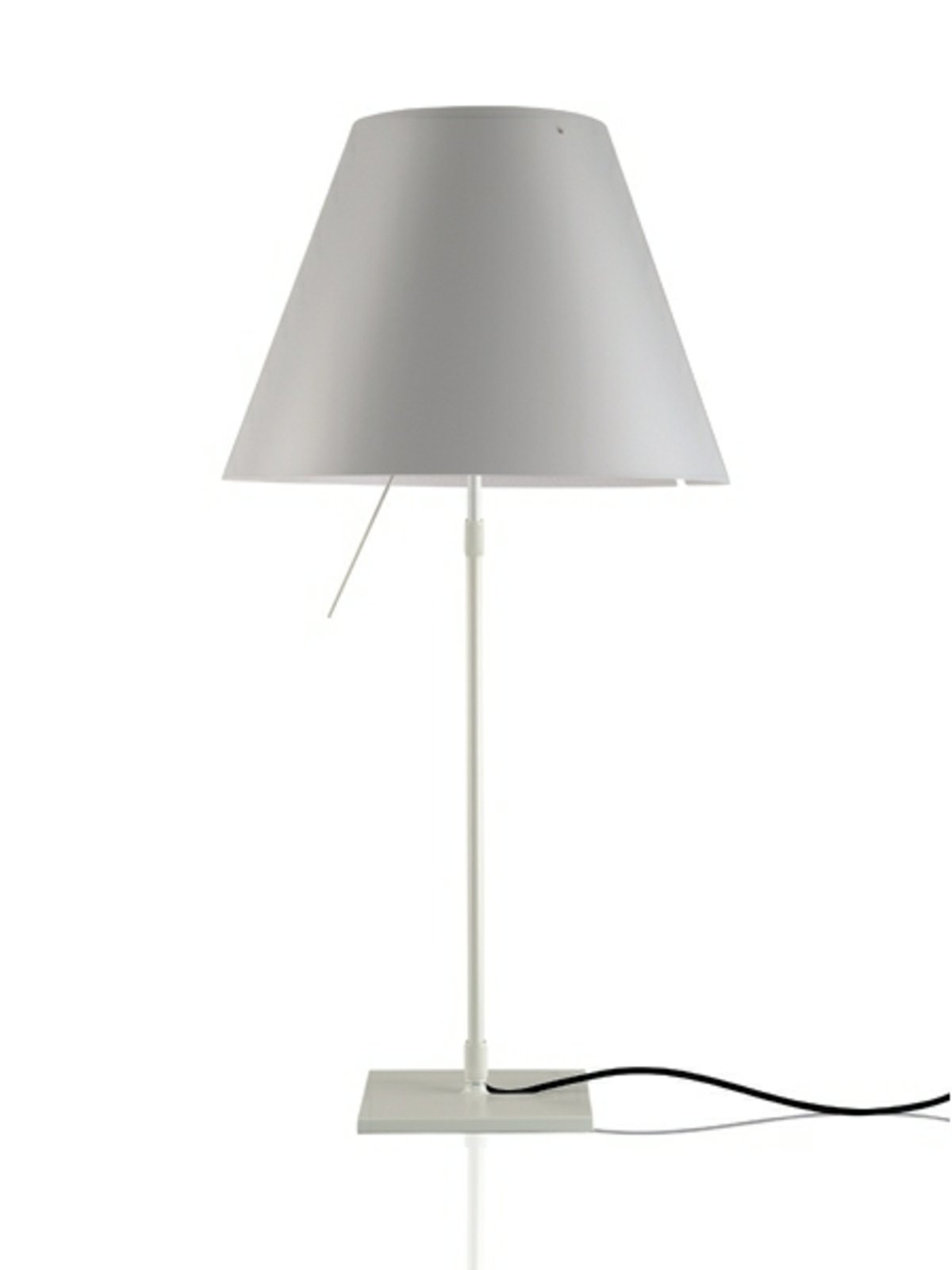 Costanza Stolní Lampa s Dimmer Aluminium s Mistic White - Luceplan