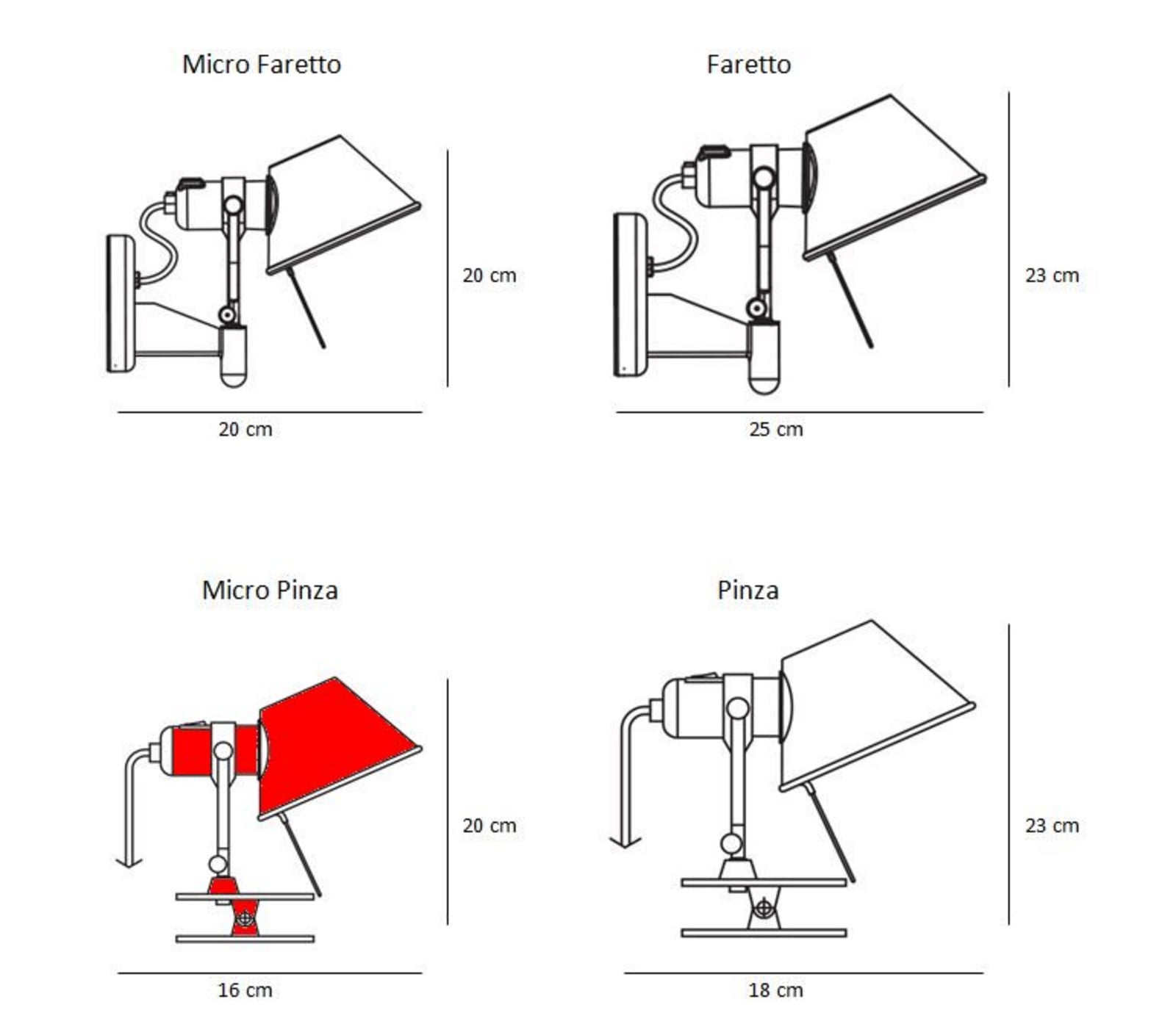 Tolomeo Micro Pinza Væglampe Orange Artemide - Design - Aluminium billede