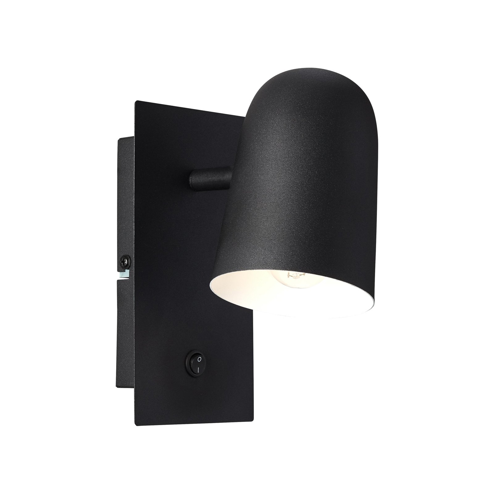Ayr wall spotlight, matt black, height 20 cm, metal