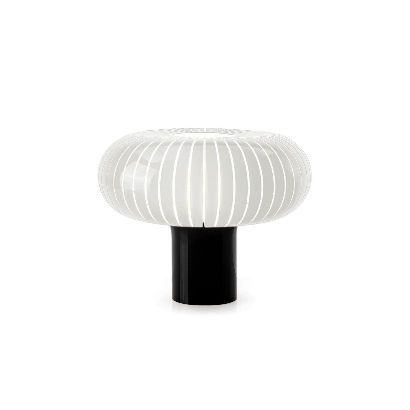 Kartell stolová lampa Teresa, čierna/biela, Ø 50 cm, PMMA