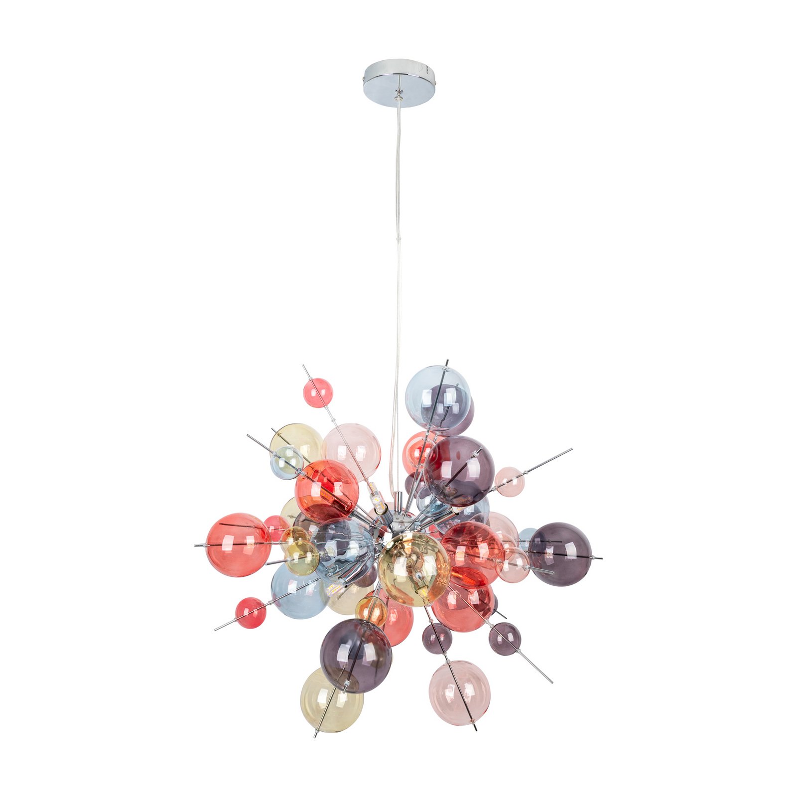 Explosion pendant light, Ø 65 cm, glass, pastel colours, G9 Explosion pendant light, Ø 65 cm, glass, pastel colours, G9