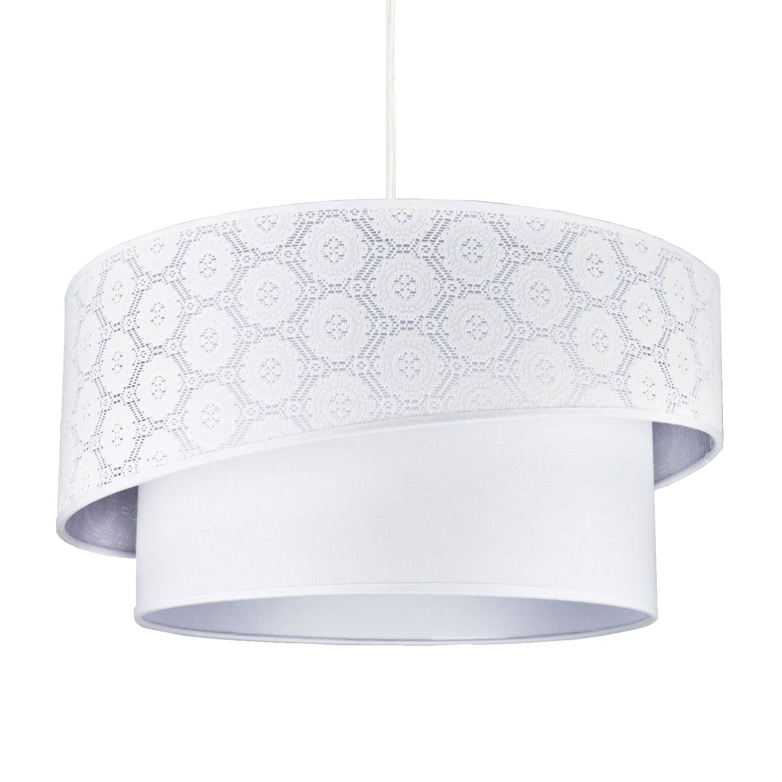 Shine hanging light, white, patterned
