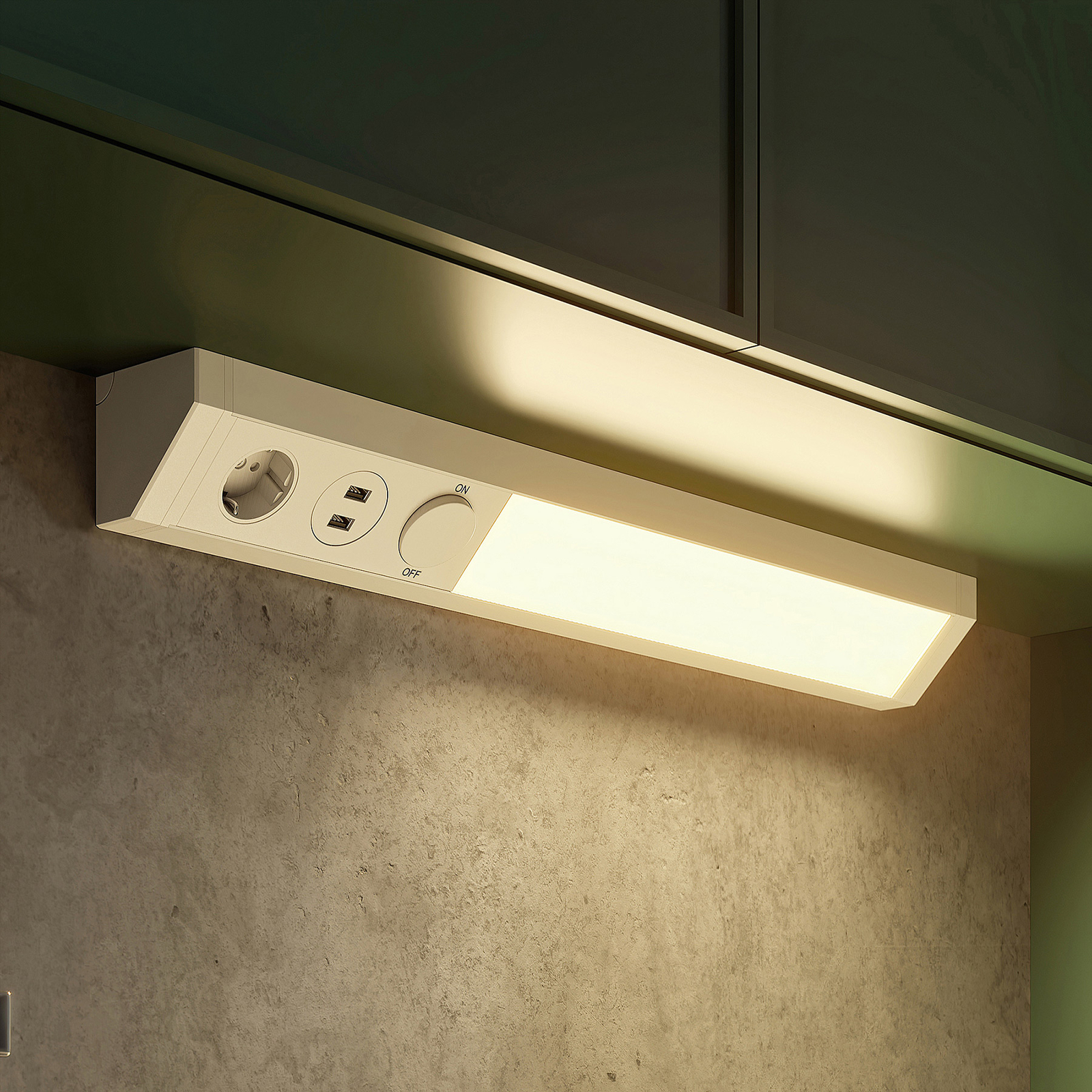 Arcchio Ekam LED-Unterbaulampe, USB, weiß