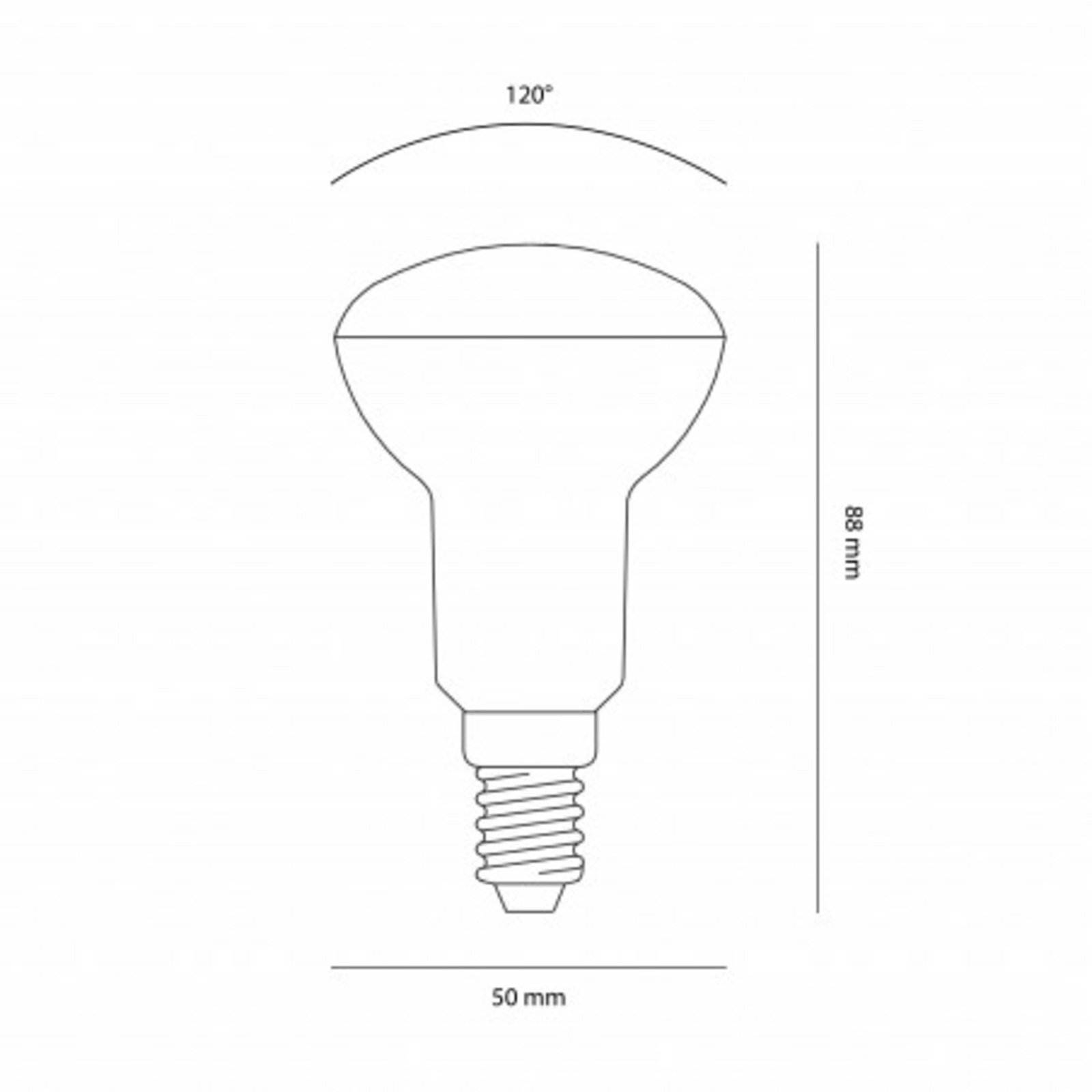 Bec LED 4W (360lm) R50 2700K E14 - Greenplux