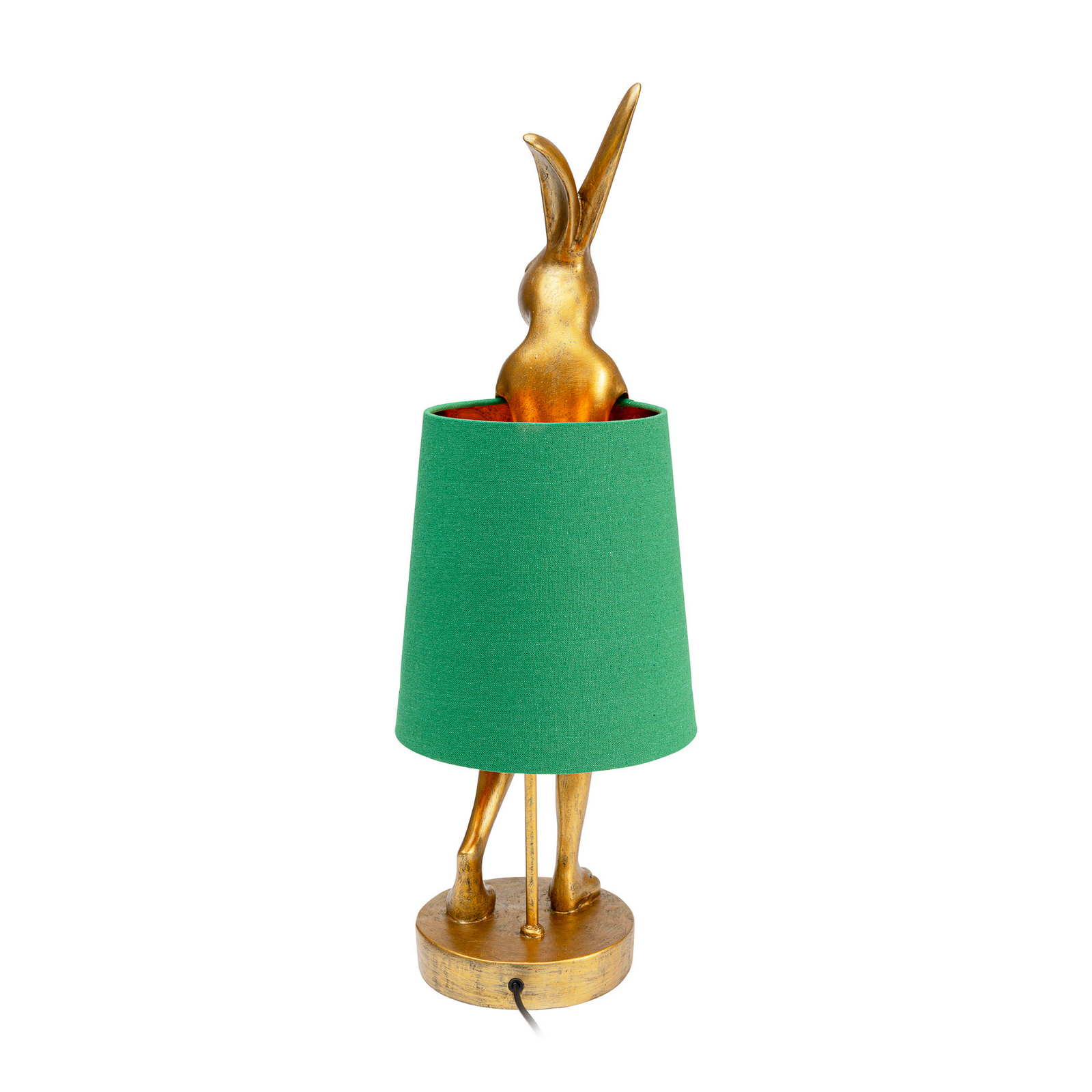 Lampada da tavolo KARE Animal Rabbit, oro/verde, 68 cm, E14