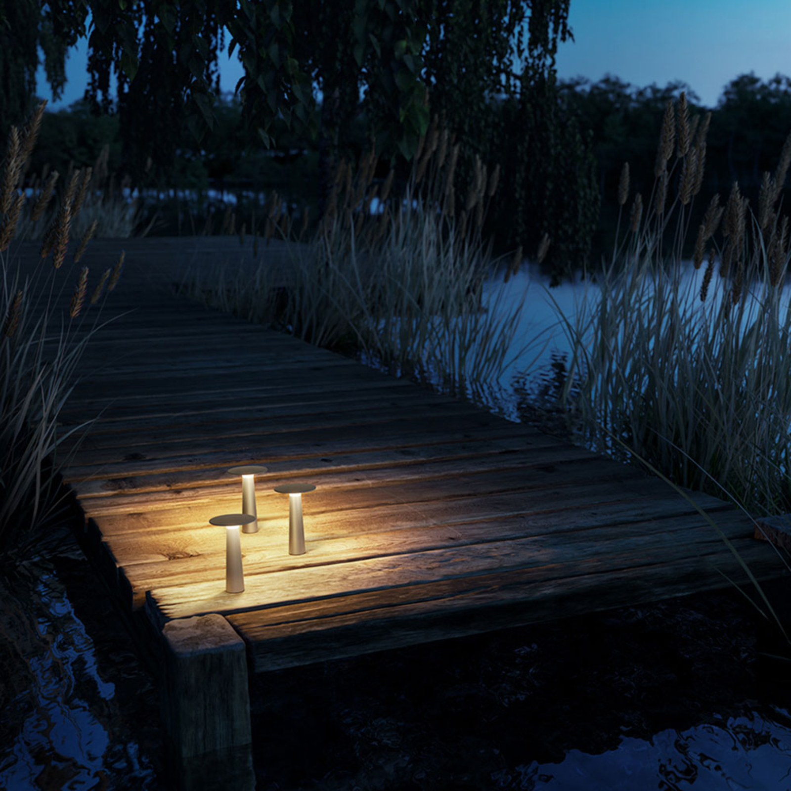 IP44.de lix LED-Akkutischleuchte, dimmbar