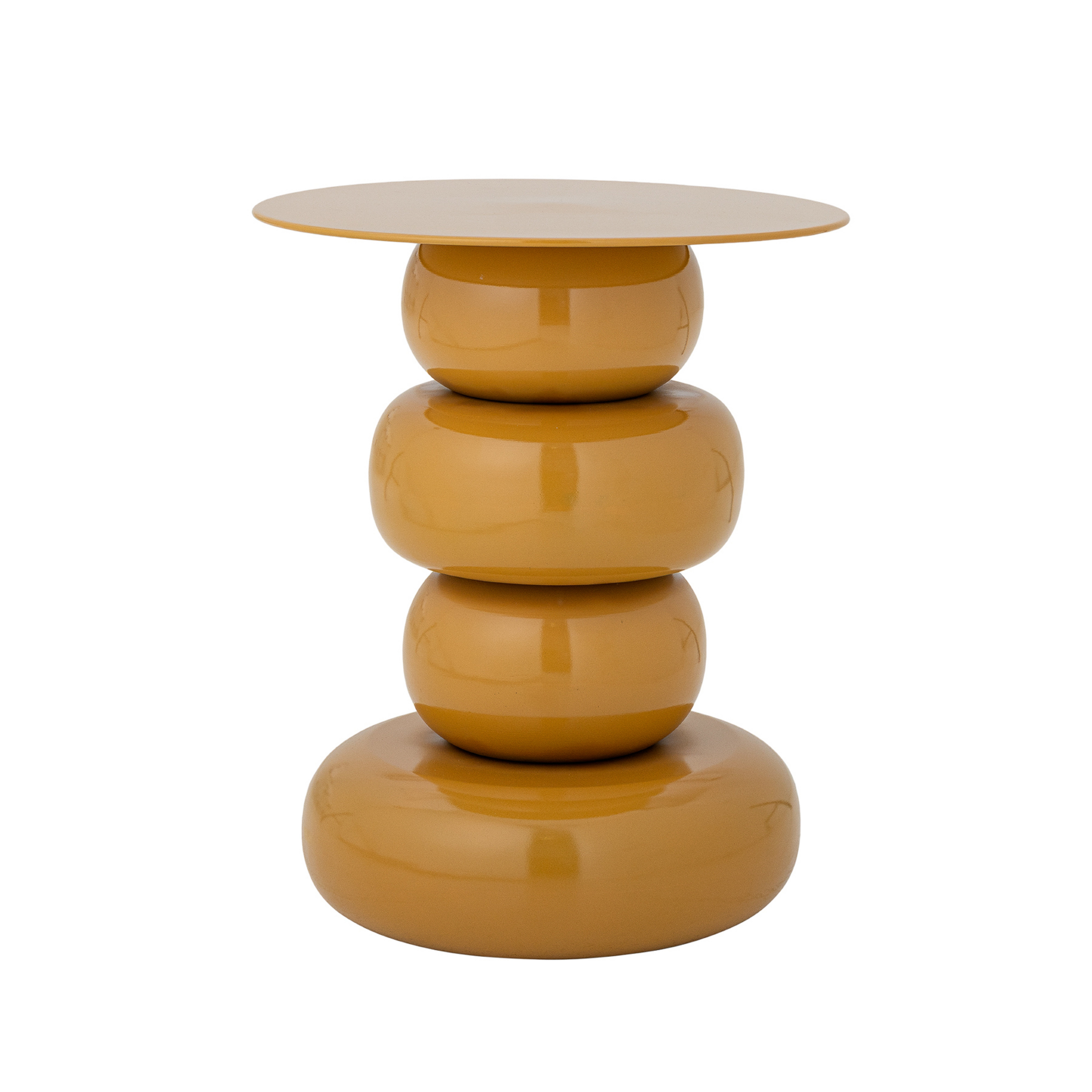 Table d'appoint Olonne, jaune, hauteur 48 cm, métal - Bloomingville