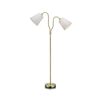 Modena 2 Gulvlampe Messing/Hvit - Markslöjd