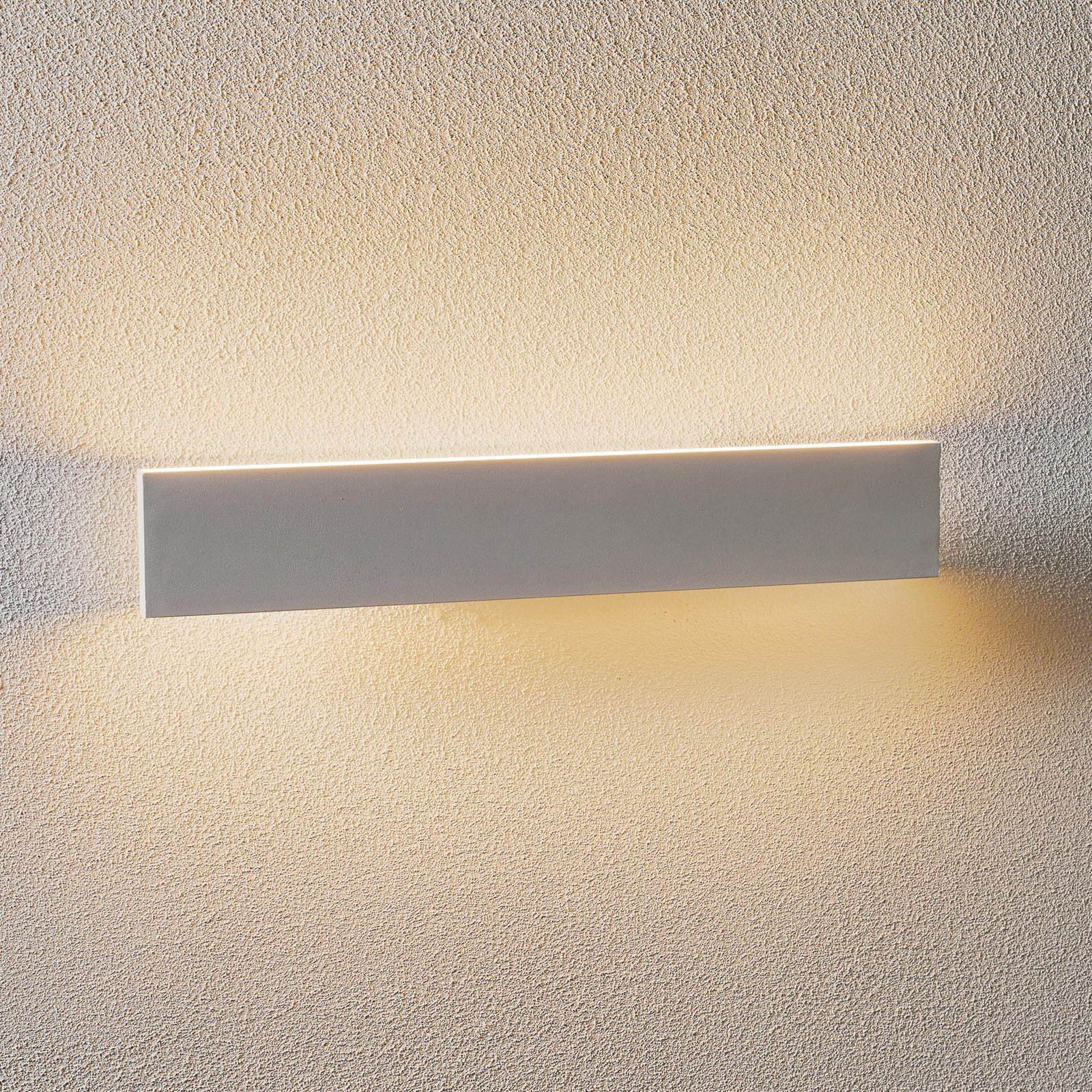 LED-væglampe Concha 47 cm, hvid