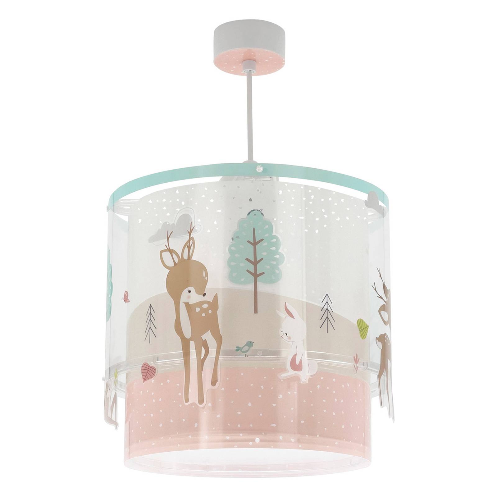 Lampa wisząca dla dzieci Dalber Loving Deer, motyw jelenia