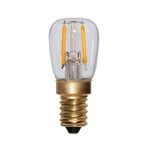 Amploule LED Soft Glow, culot E14, 150 lm, 2,2 W, 2100 K, transparente, à