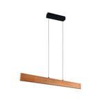 Edgewood LED függő lámpa, hossza 115 cm, fa színű, fa CCT