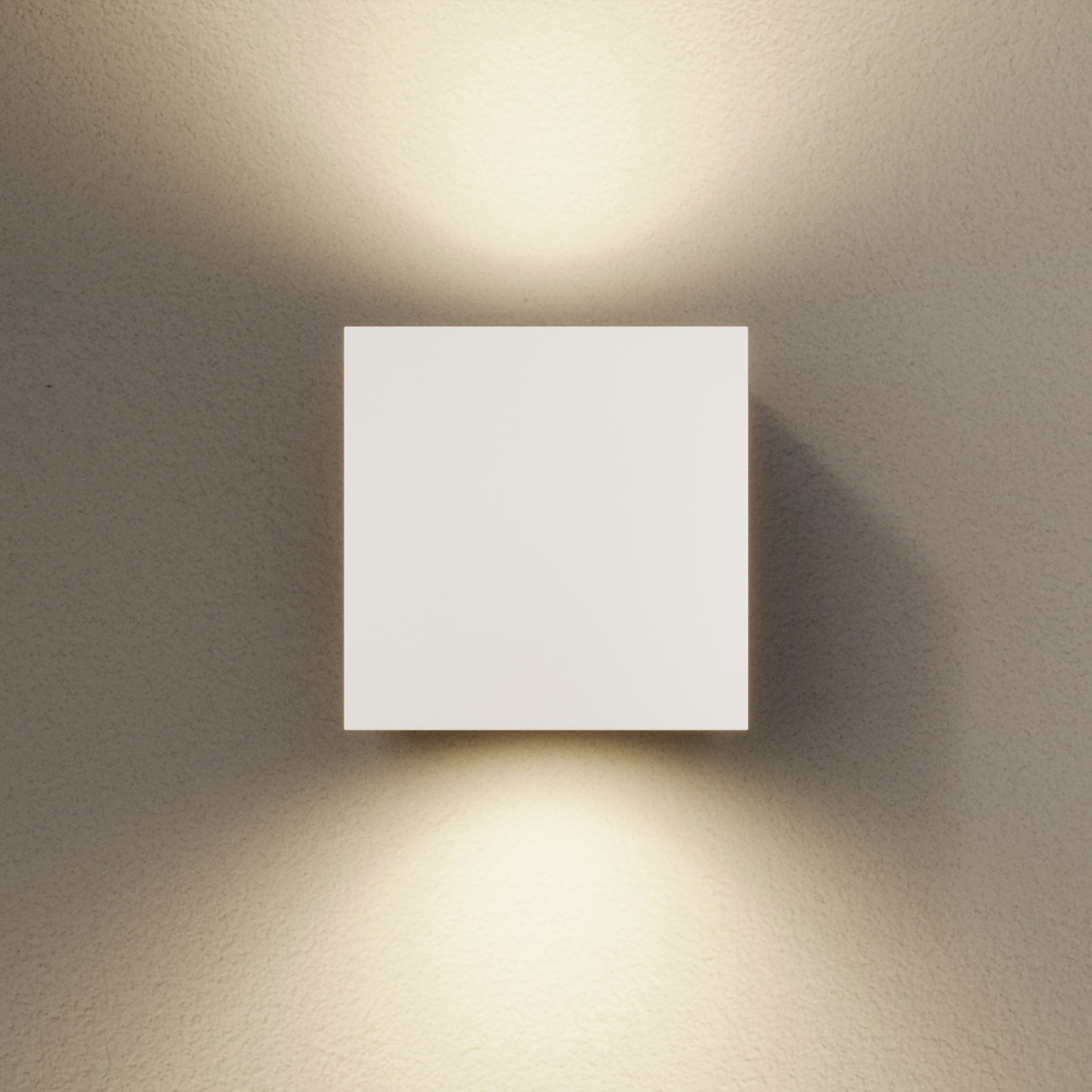 Arcchio Tassnim udendørs LED-væglampe, hvid, 2 lk.