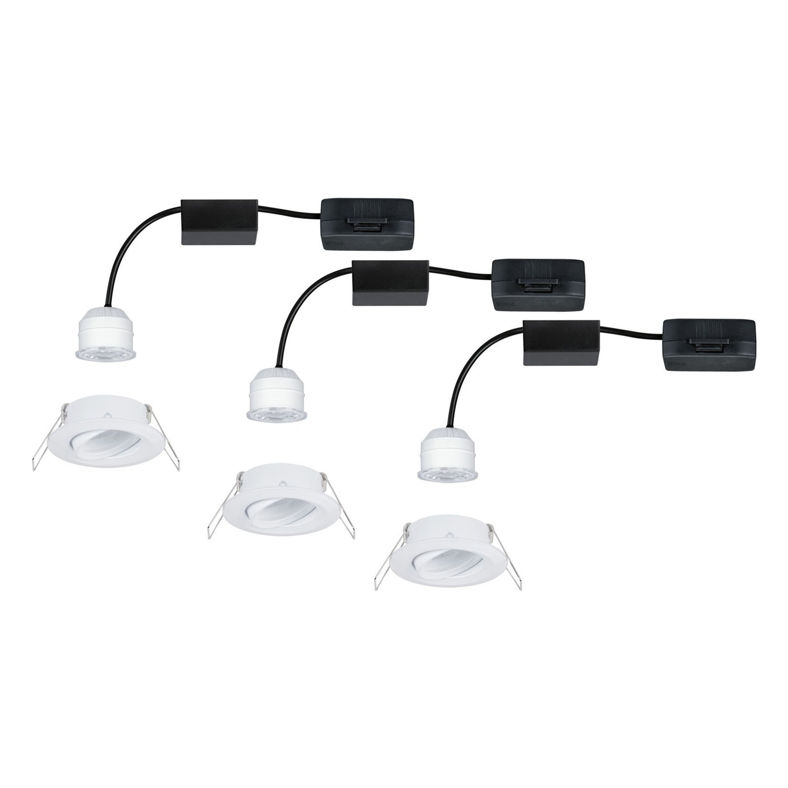 Paulmann Nova mini recessed spotlight 3 swivelling