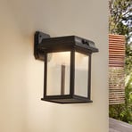 Applique murale LED solaire Lindby Latarka, hauteur 27,5 cm, capteur