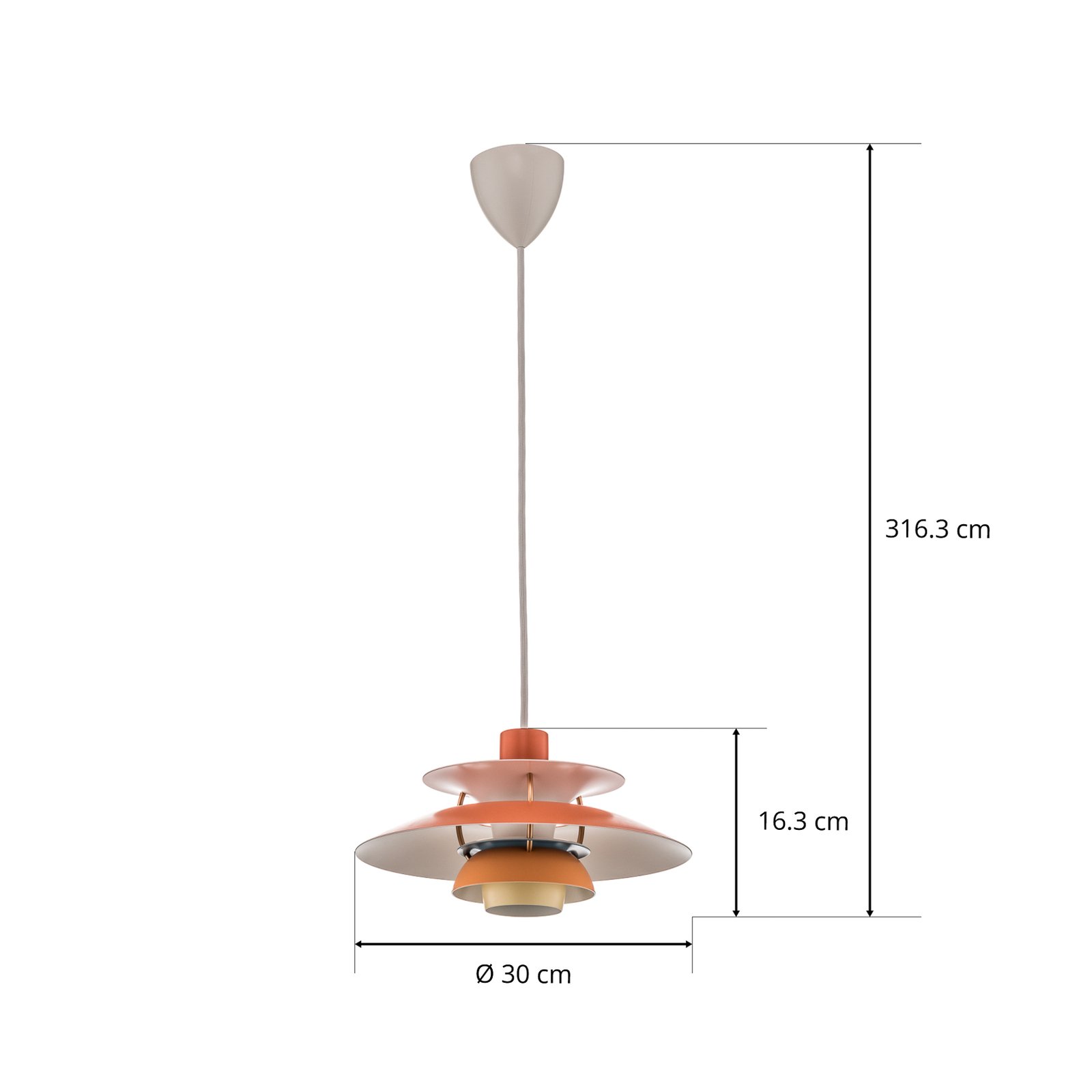 PH 5 Mini Pendelleuchte Orange - Louis Poulsen