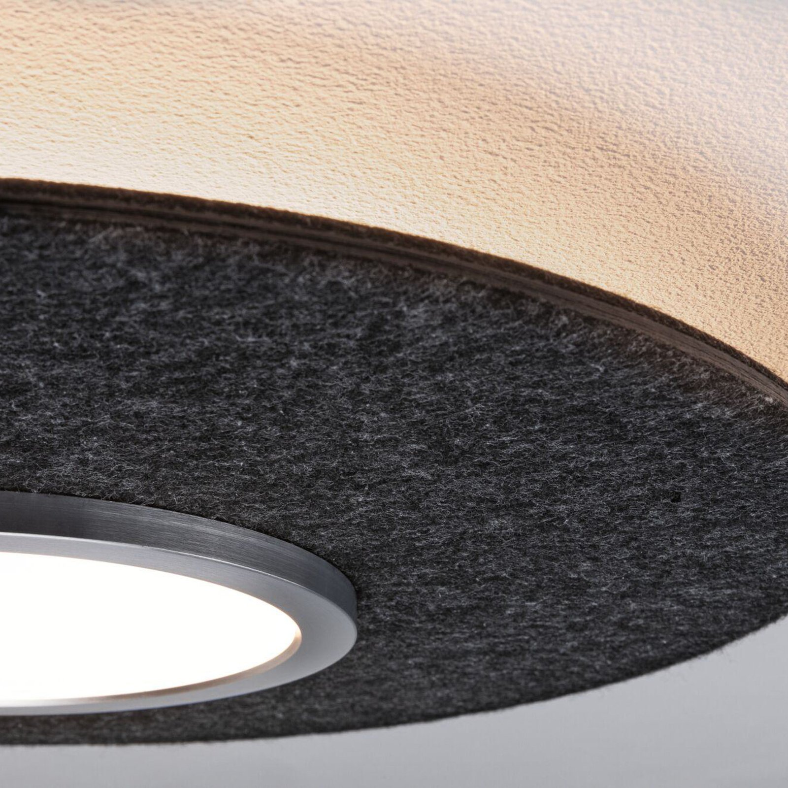 Paulmann LED φωτιστικό οροφής Tulga, ανθρακί, τσόχα, 3-step-dim