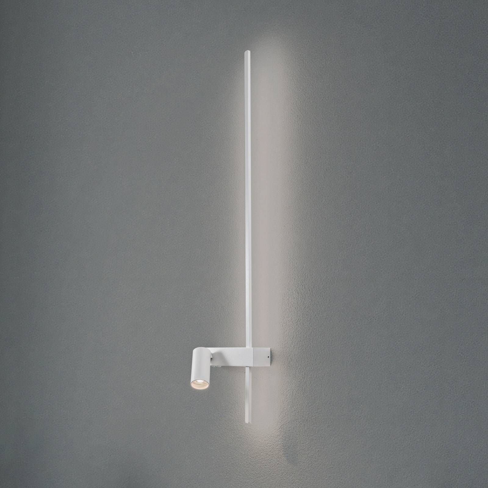 Wandlampe EASY RIGHT, weiß, Breite 80 cm, Metall, GU10 + LED günstig online kaufen