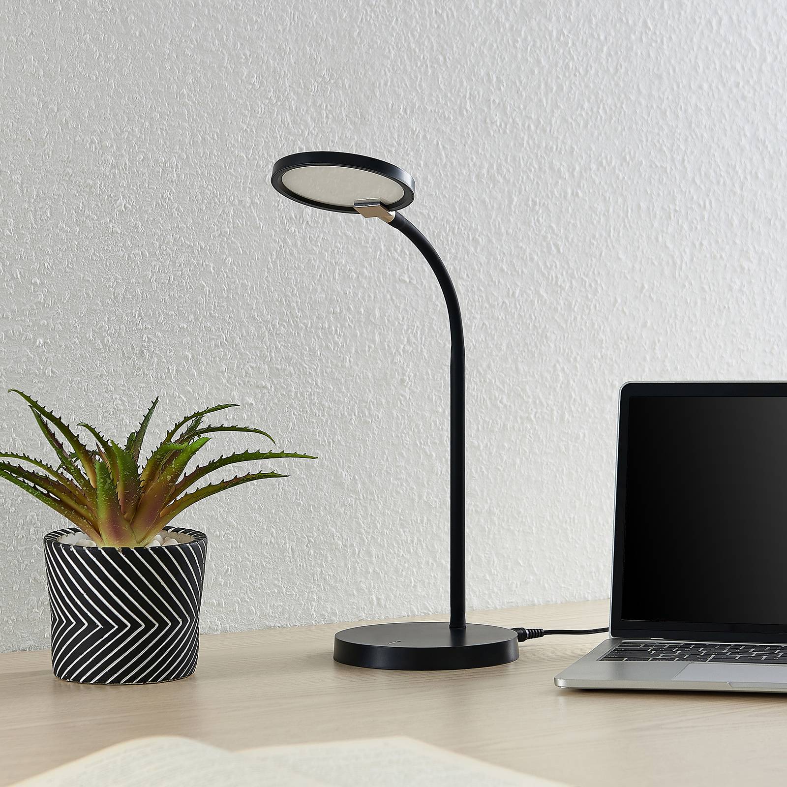 Фото - Настільна лампа Lindby Binera lampa stołowa LED ściemniacz 3-step 