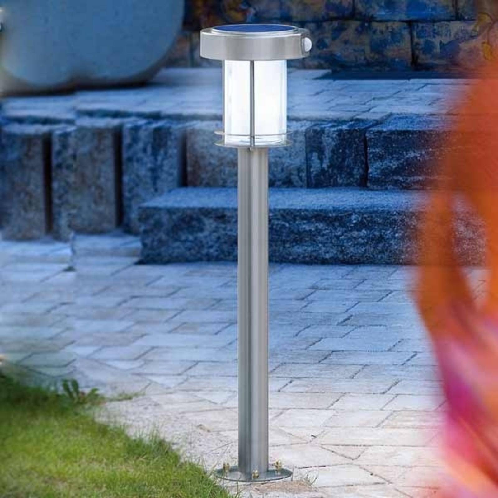 Ancona - LED-Solarleuchte aus Edelstahl