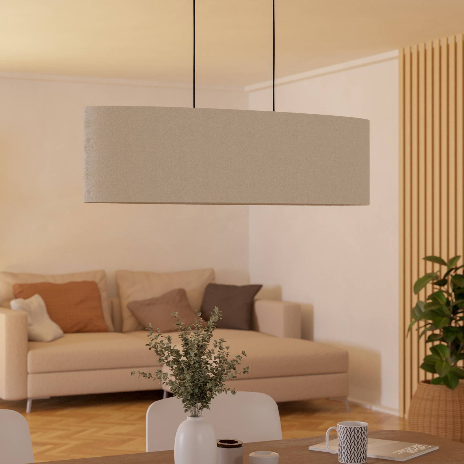 Lampa wisząca Febres, czarny/biały, 2-punktowa.