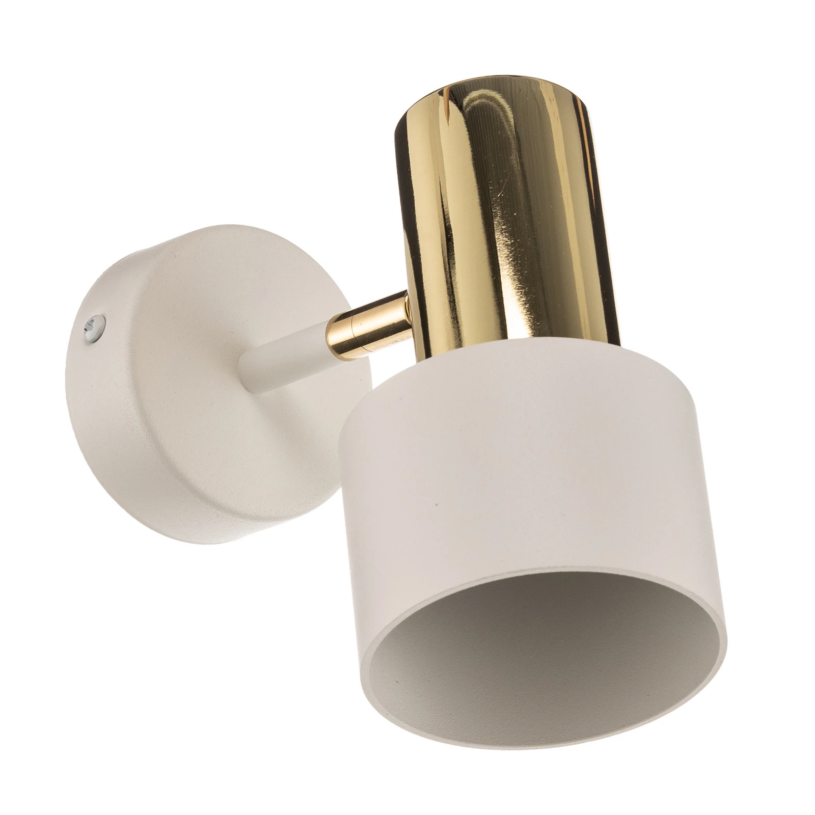 Faretto da parete Destin, 1 luce, bianco/ottone
