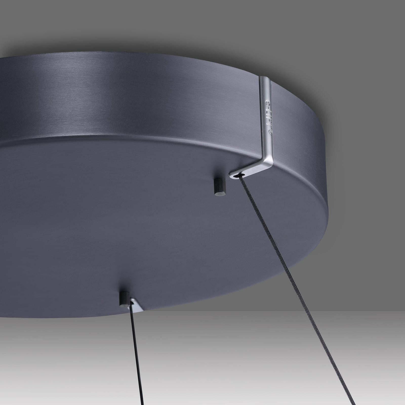 E-Loop LED-Hängelampe, mystic grey, Ø 50 cm, Alu, CCT - PURE E-Loop LED-Hängelampe, mystic grey, Ø 50 cm, Alu, CCT - PURE