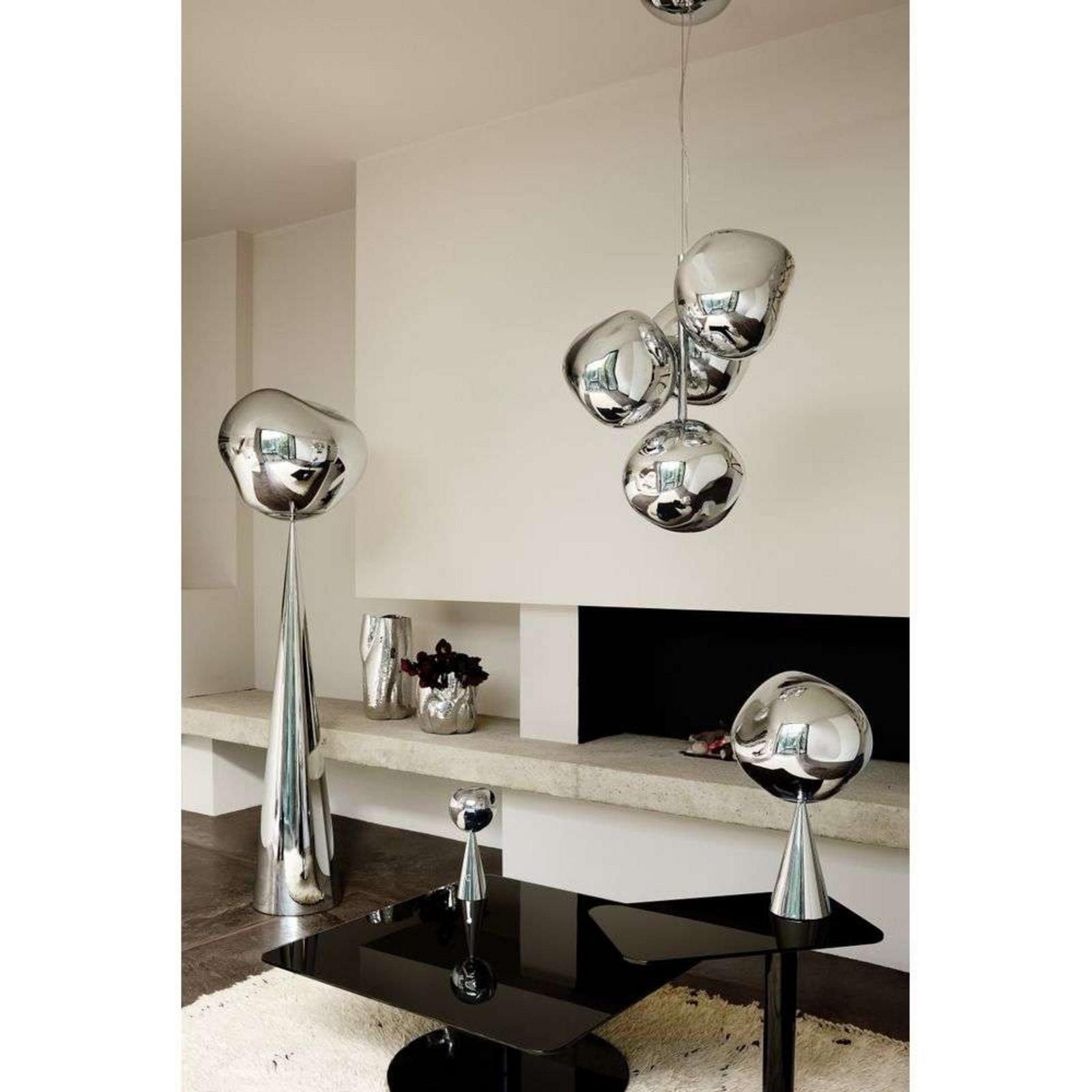 Melt Cone Fat Lampadar Silver/Silver - Tom Dixon