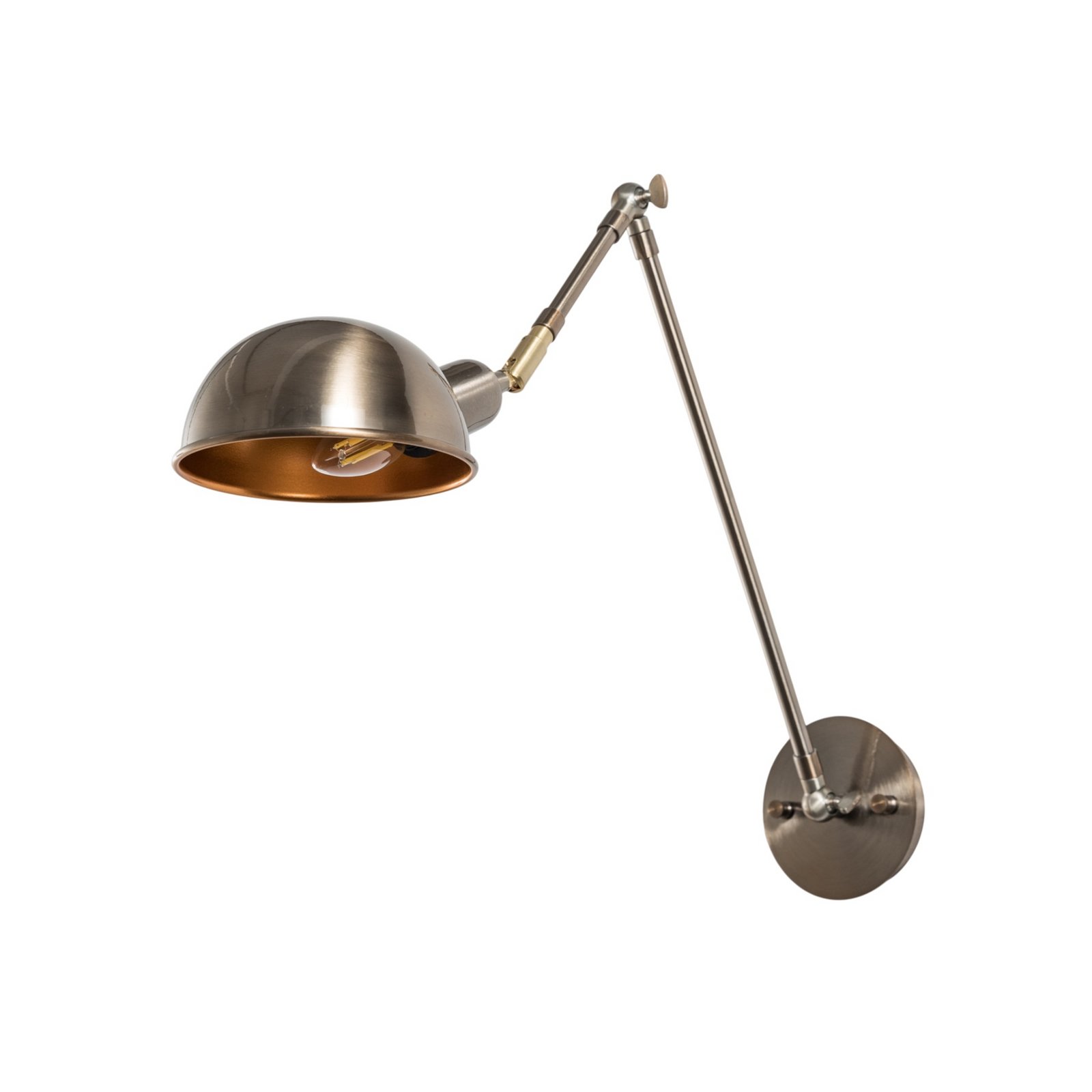 Applique Sivani 6239, ottone anticato, regolabile, E27