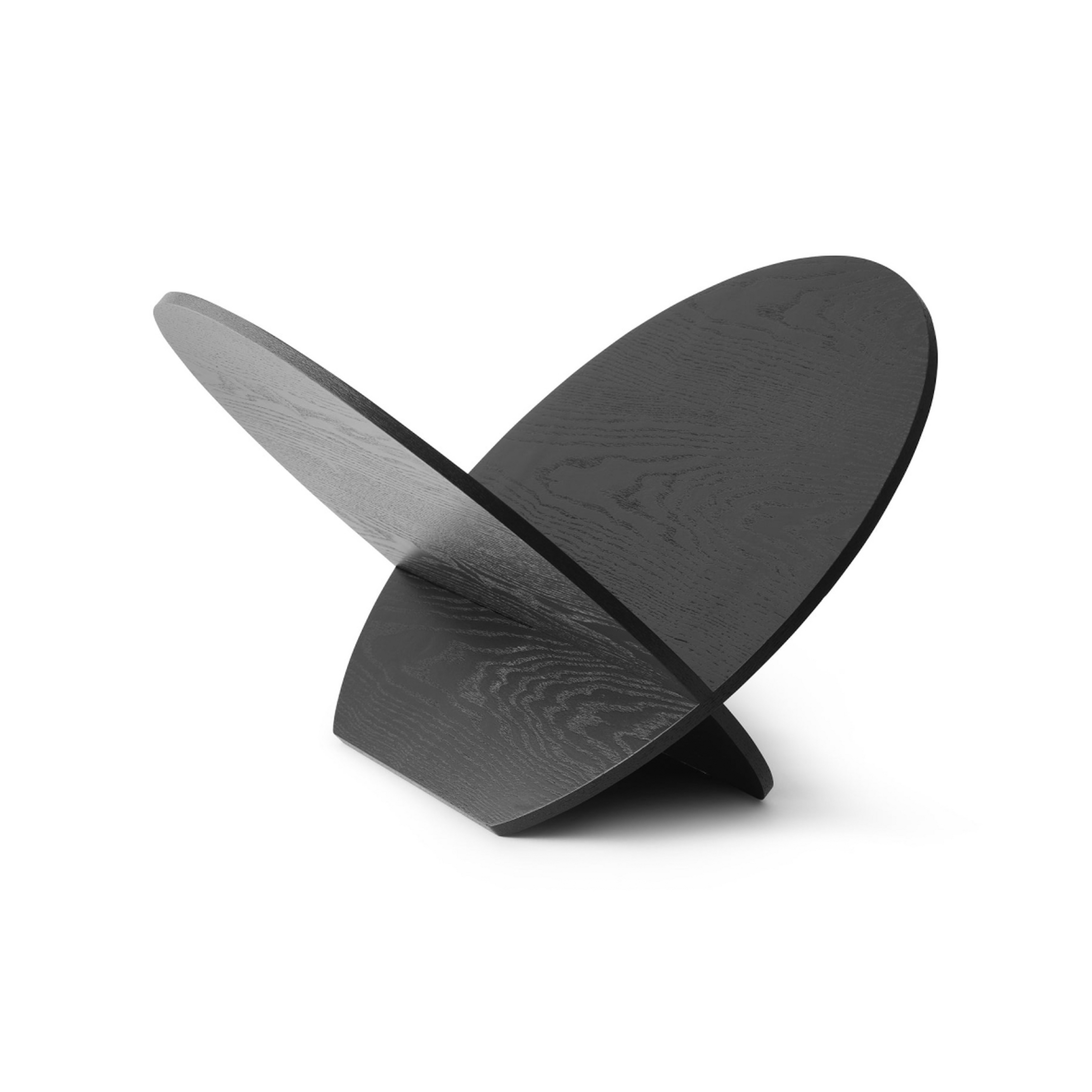 Silia tijdschriftenhouder, zwart, hoogte 30 cm, eikenhout - GEJST