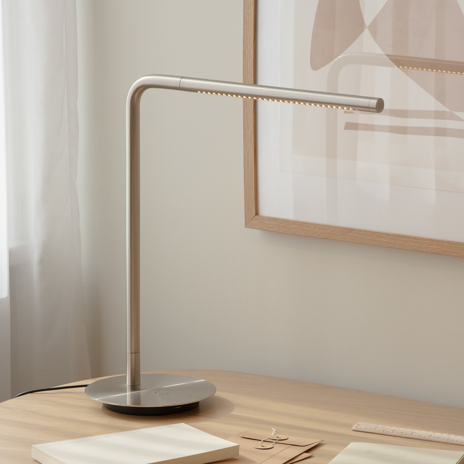 UMAGE LED table lamp Omni, steel, height 46 cm, metal rotatable