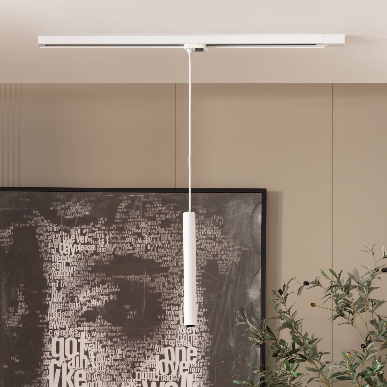 Arcchio Ejona skinne-LED-pendel hvid 4/40cm