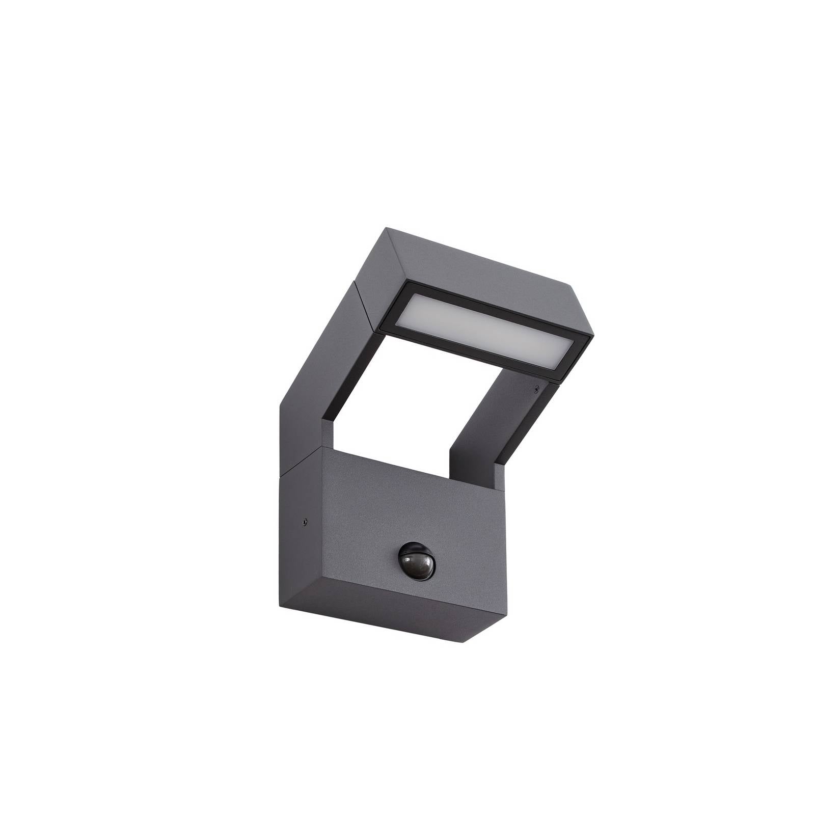 Arcchio LED-Außenwandlampe Kovato, Sensor, dunkelgrau, IP65
