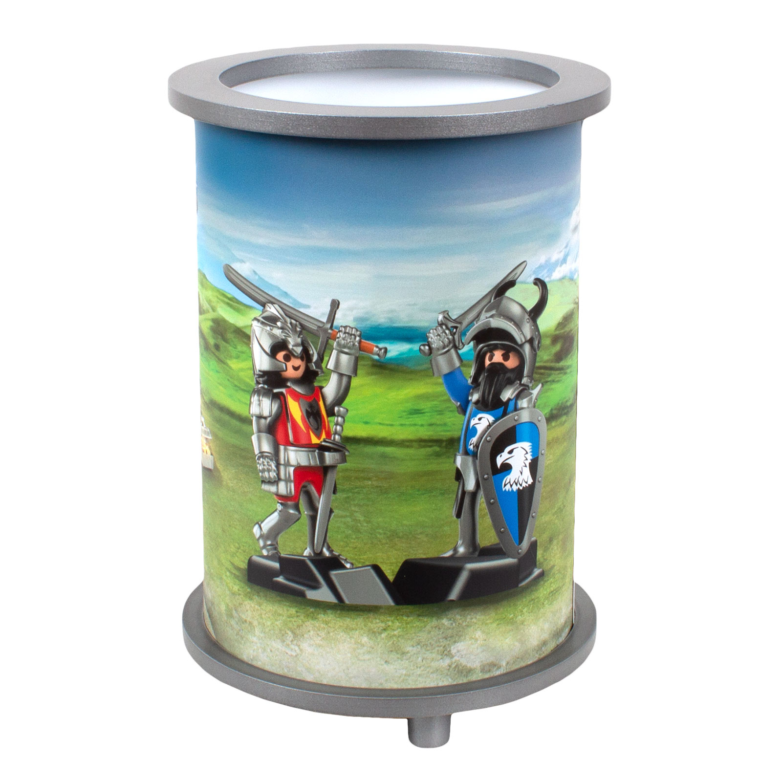 Elobra 25/15 PLAYMOBIL Knights table lamp, for Children's Room, wood, plastic, E14, 40 W, energy efficiency: A++, H: 25 cm