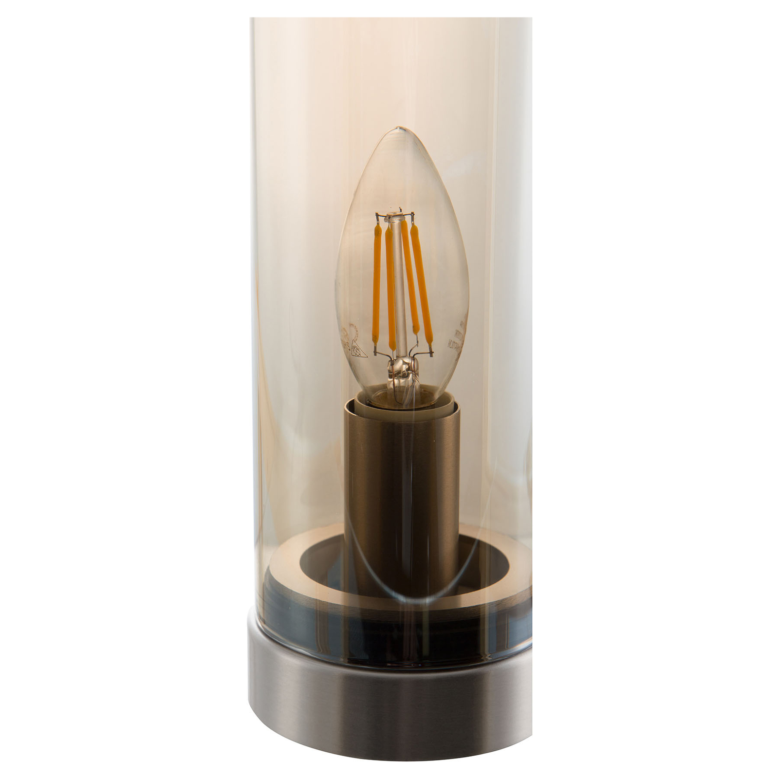 Lampă de masă din sticlă de sticlă, chihlimbar