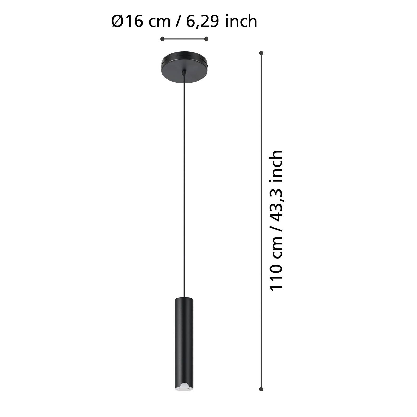 EGLO connect LED pendant light Balamorta-Z, 1-bulb, black