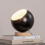 Envostar Arvid stolová lampa s dreveným podstavcom odtieň čierny