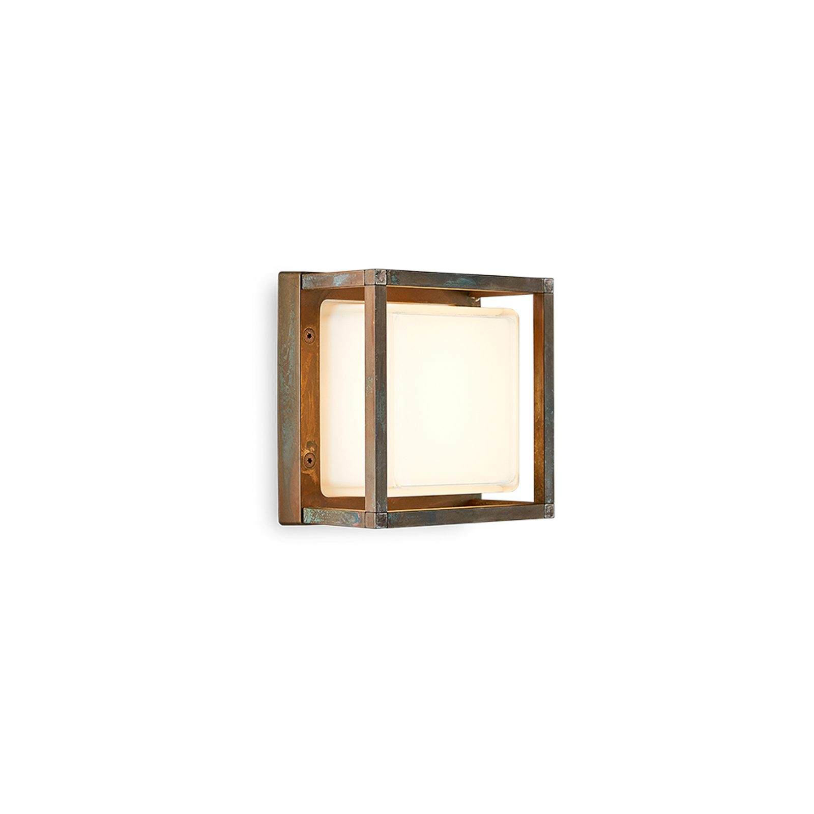 LED outdoor wall lamp Ice Cubic 3404 in brass