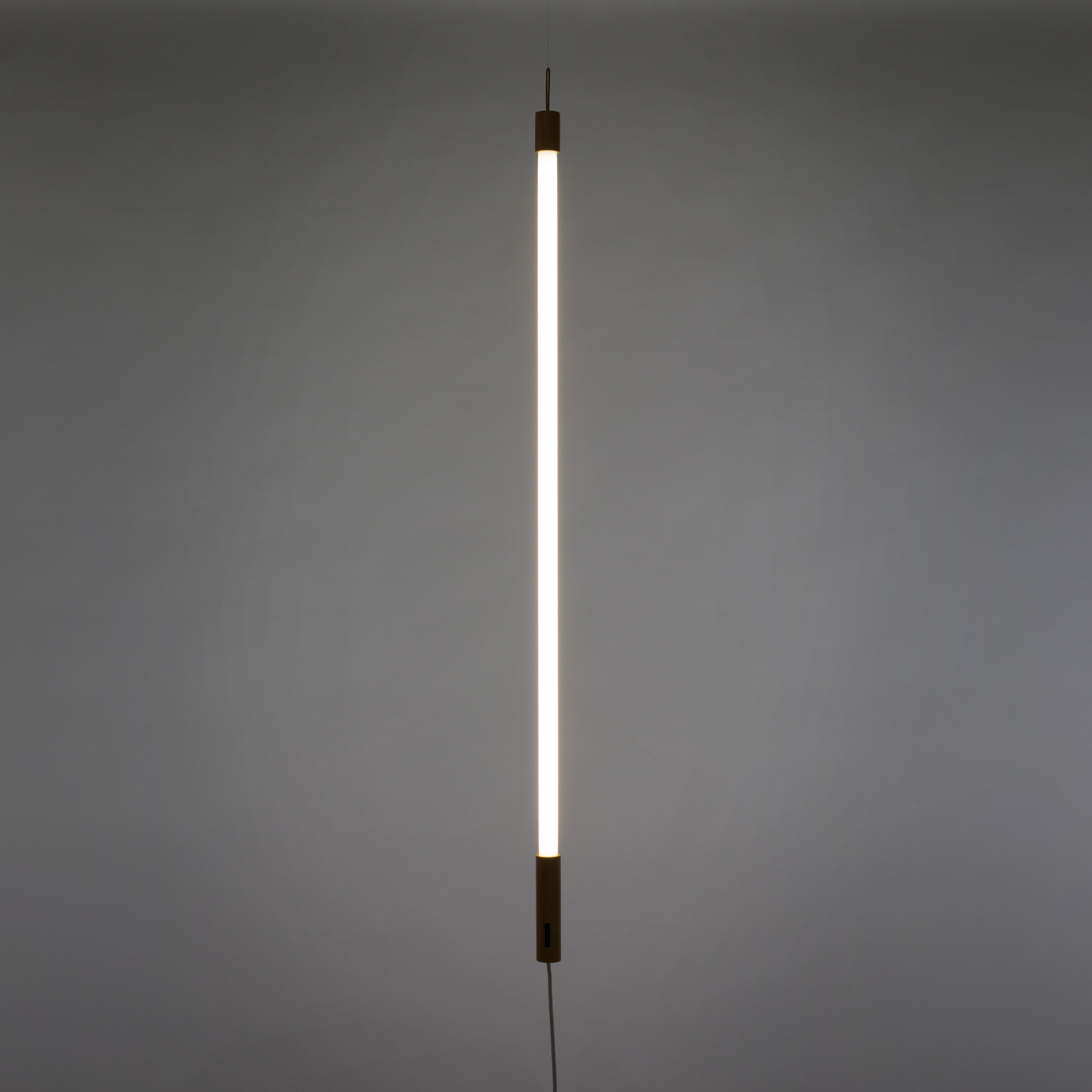 SELETTI Lampada LED Linea, bianca, dettagli in legno, universale