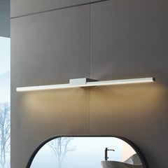 Lucande LED лампа с огледало Kivana, хром, метал, 90 cm, IP44