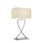 Evaine Lampe de Table Chrome/White - Lucande