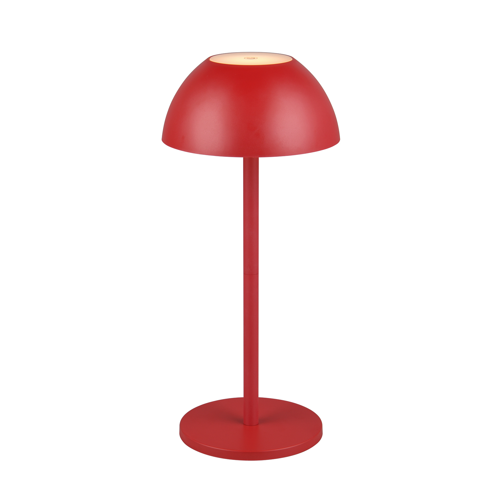 Ricardo LED įkraunama stalinė lempa, raudona, 30 cm aukščio, plastikinė