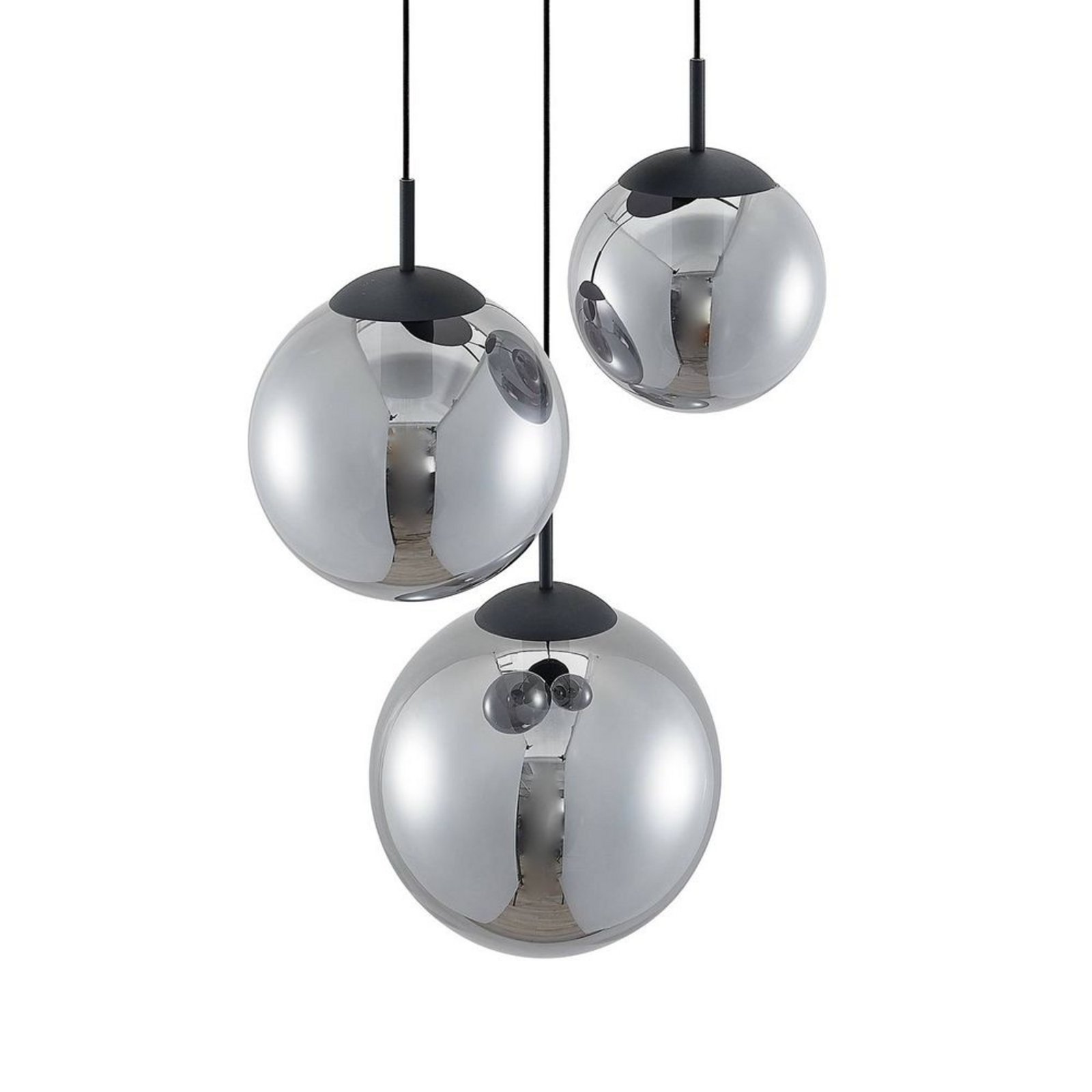 Teeja 3 Cluster Pendant Smoke - Lindby