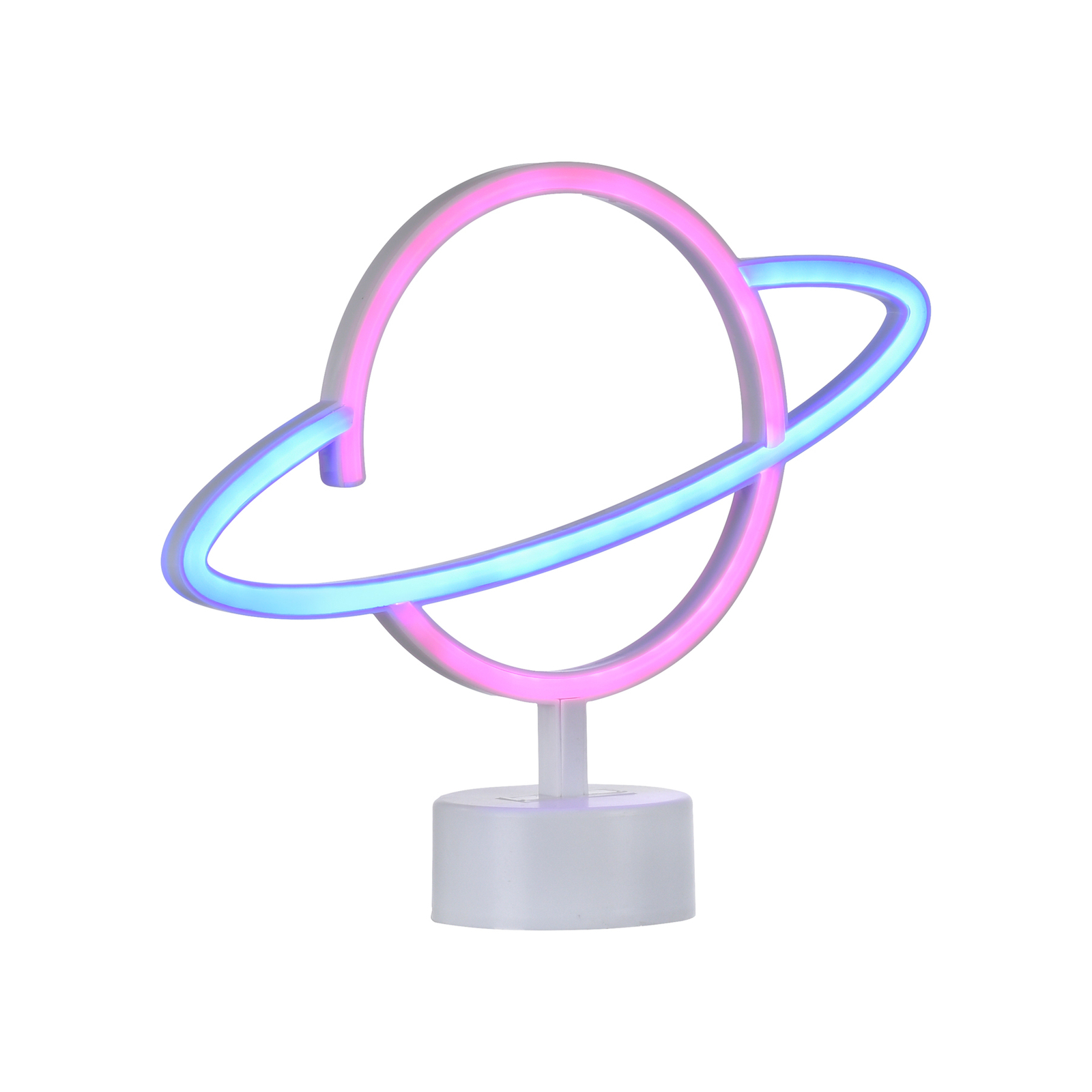 Neon Saturn LED-bordlampe, batteridrevet