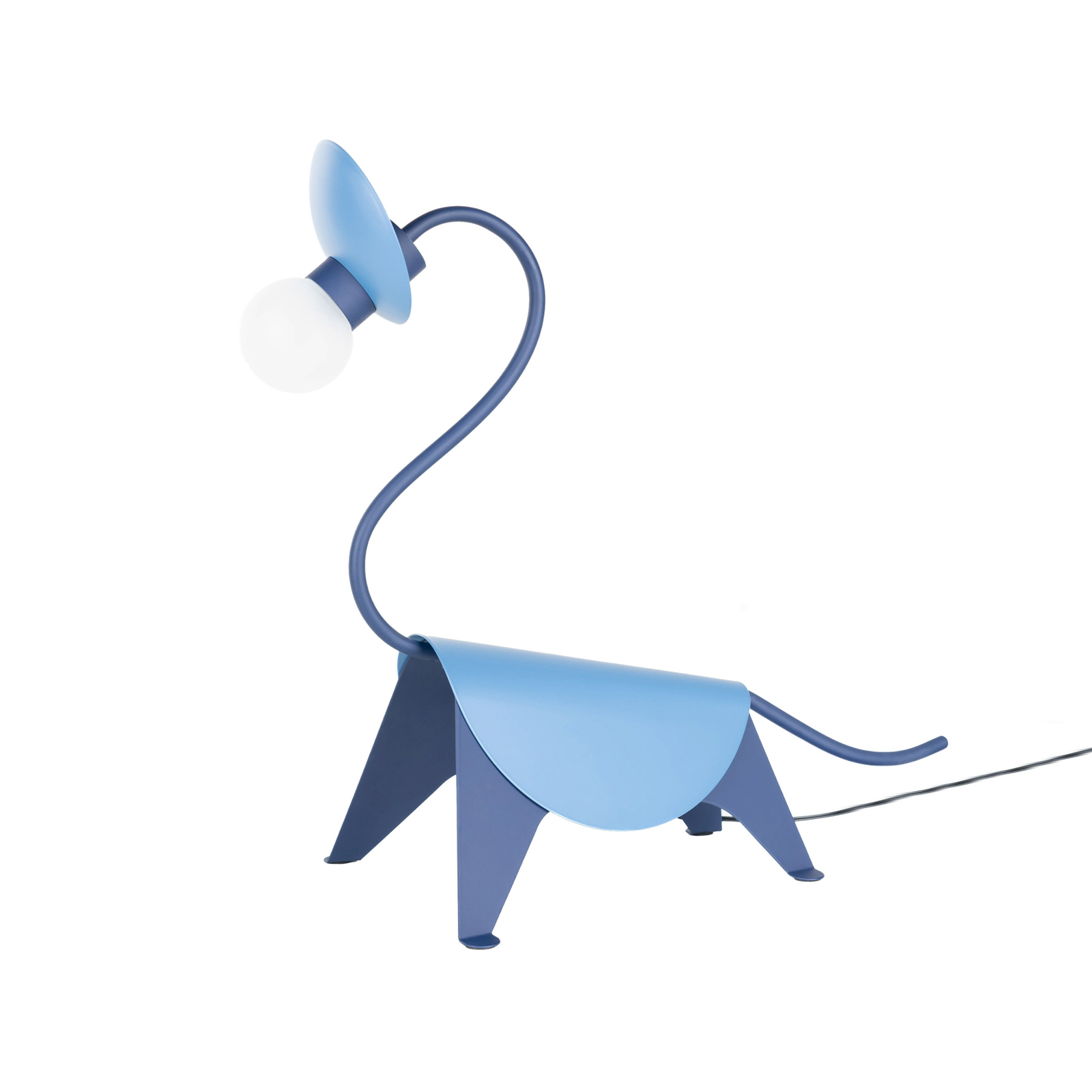 Lucande Idalina LED-bordlampe, dinosaur, blå
