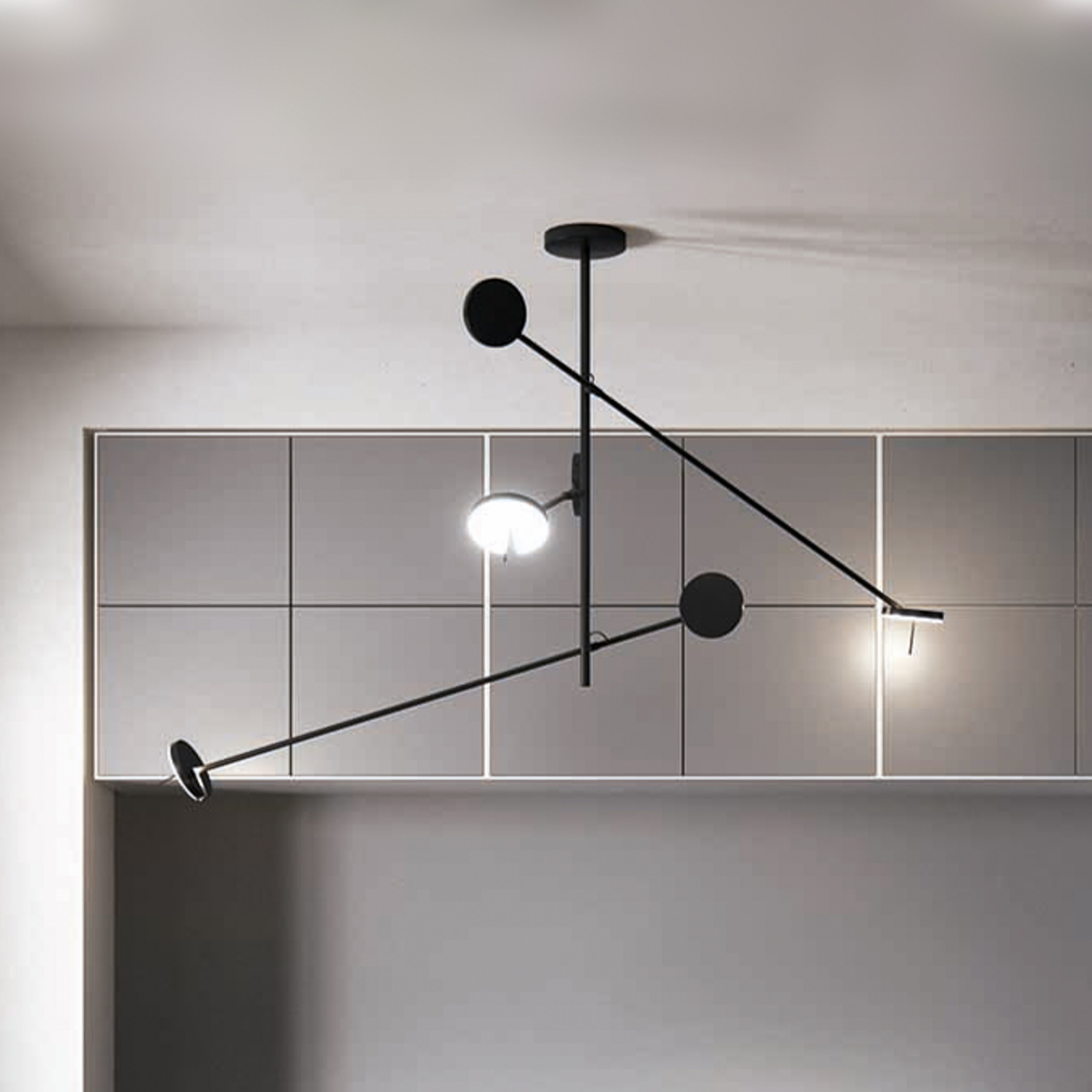 LEDS-C4 Lampada a sospensione Invisible Triplex RC, 3000 K, nero