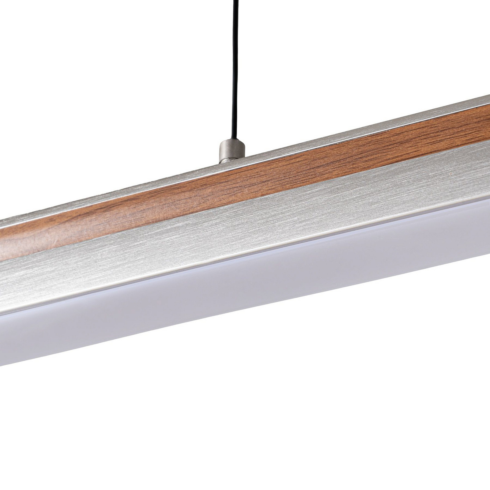 Lucande LED-Hängeleuchte Lutana, rosegold/holzfarben, 101 cm
