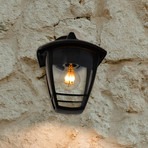 Segula Āra sienas lampa Antique down, melna, alumīnijs, E27